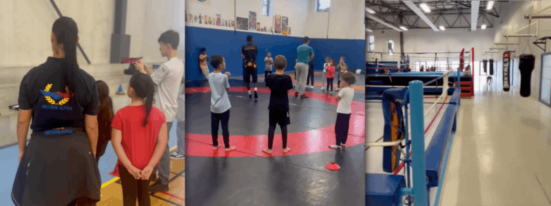 Enfants du club multisport Mission Alpha à l'entraînement sur le tatami